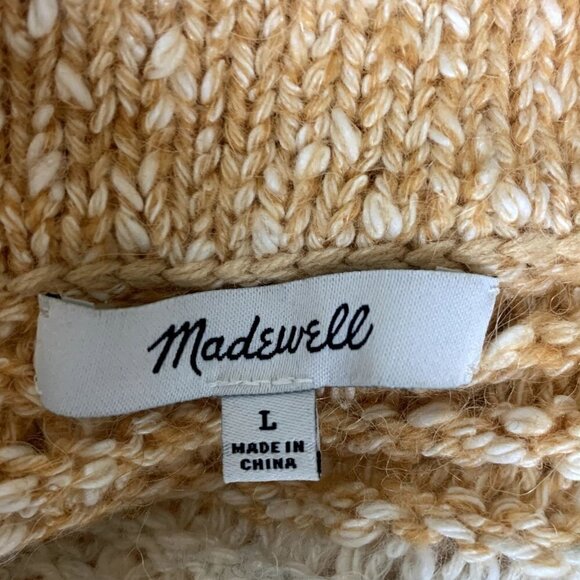 Madewell Slauchy Open Knit Pull Over Grandpa Sweater L - Picture 6 of 7